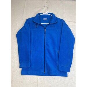 Columbia Men's Blue Fleece Jacket Medium Cub Scouts Logo Zip Up